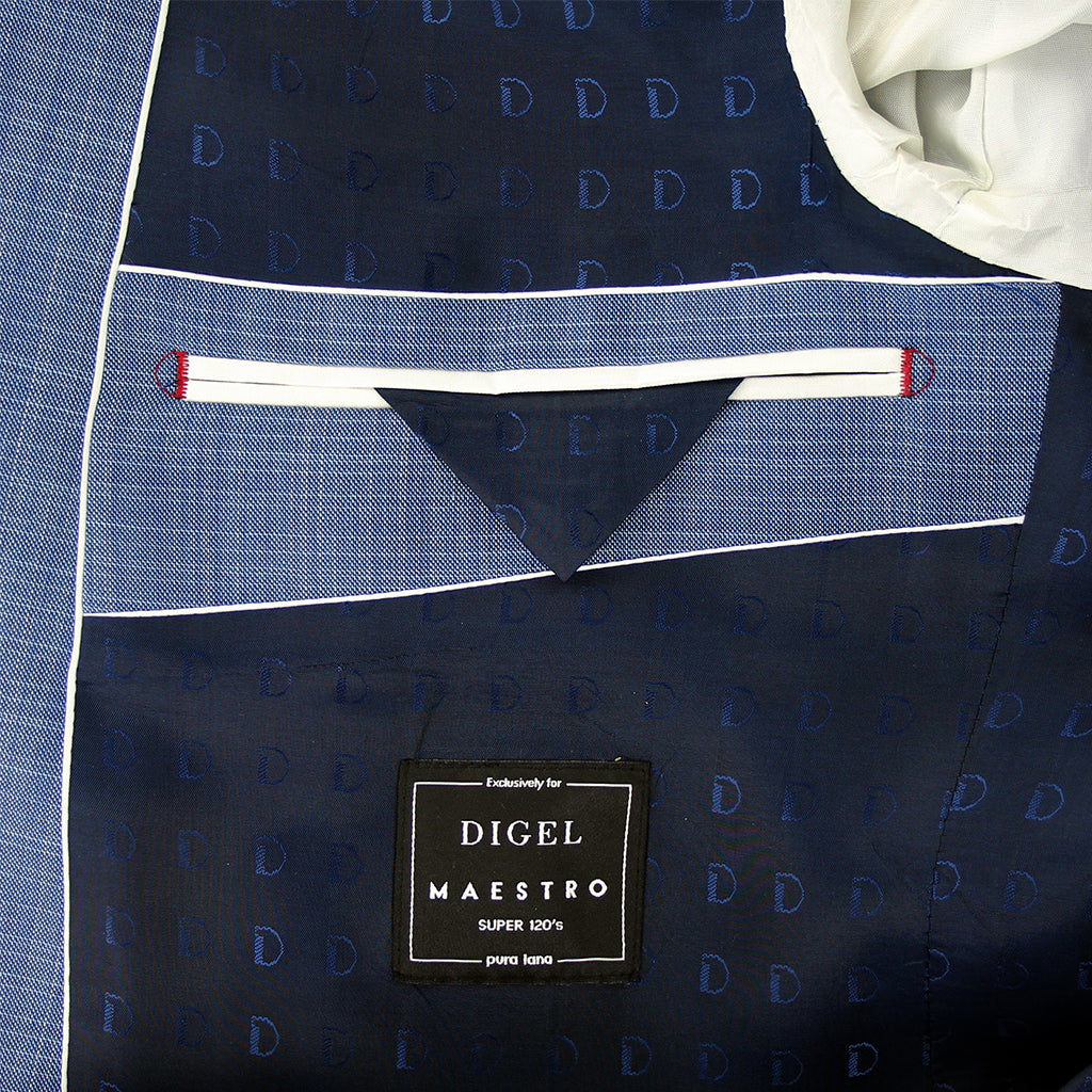 Digel Light Blue Mix & Match Suit Jacket Long Legth