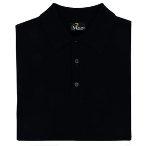 Navy Knitted Polo
