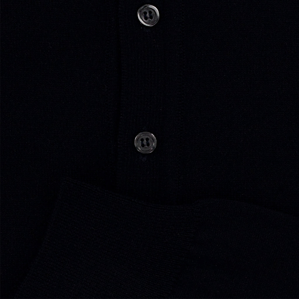 Franco Ponti Navy 3 Button Knitted Polo