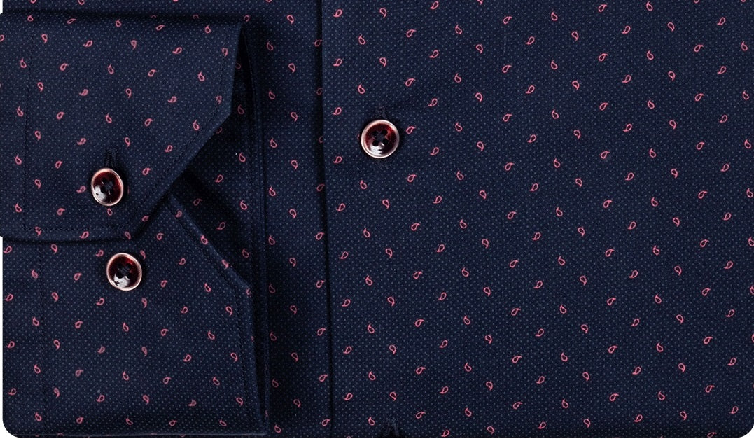 Giordano Navy Mini Fancy Print Shirt