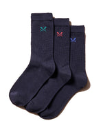 Load image into Gallery viewer, Crew Bamboo Navy Socks
