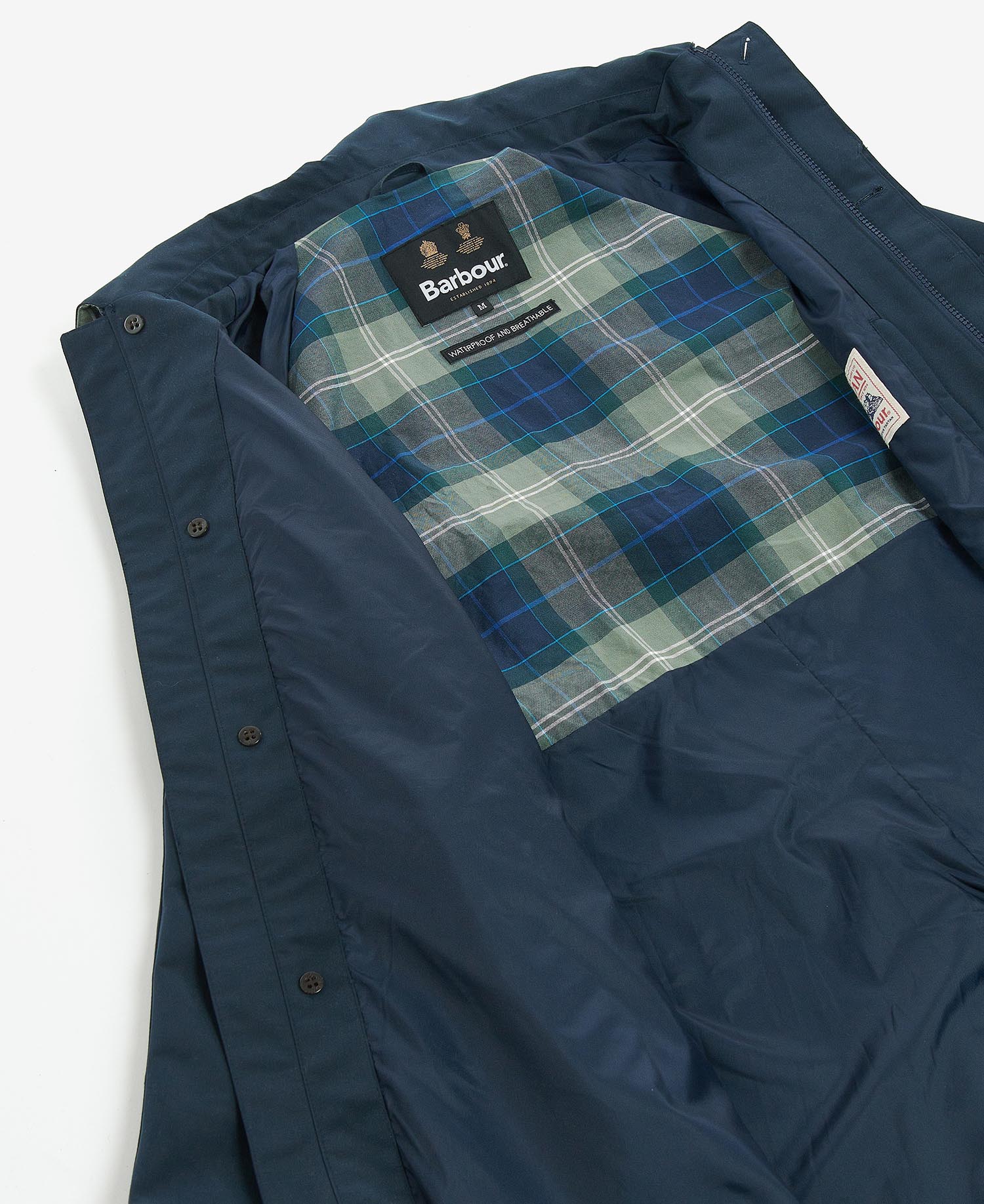 Barbour Navy Barnley Waterproof Mac Jacket