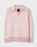 Load image into Gallery viewer, Crew Pink Notch Neck Sweatshirt
